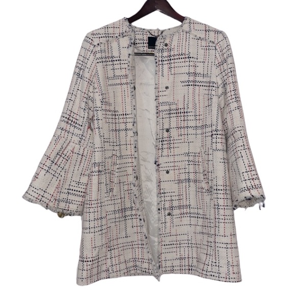 Banana Republic Tweed Collarless Jacket Size S - Picture 5 of 13